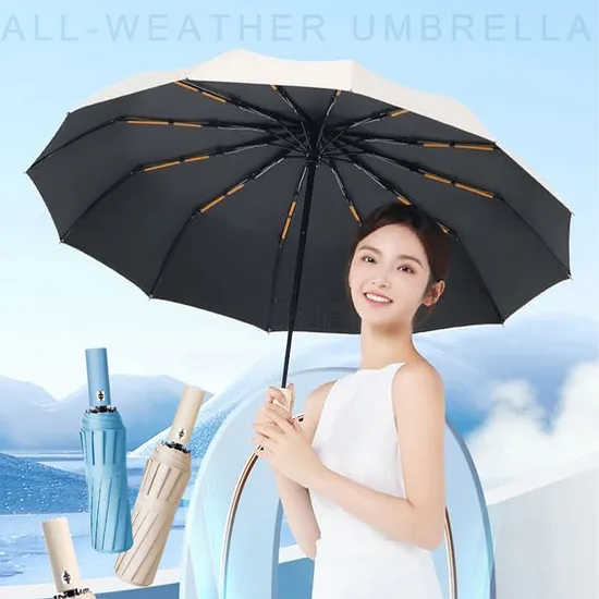 12 Ribs Double Bone Best Sellers Wholesale Woman Promotions Fashion Sunshade Custom Logo Color Auto Open Close Large Size Folding Umbrella