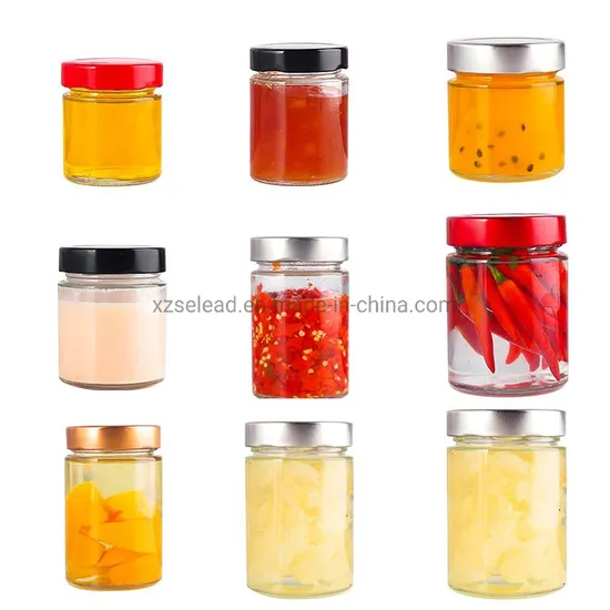 Straight Sided Ergo Glass Honey Jar Packing Snacks Baby Food Jar with Deep Lid 35ml 100ml 380ml 730ml 212ml 314ml