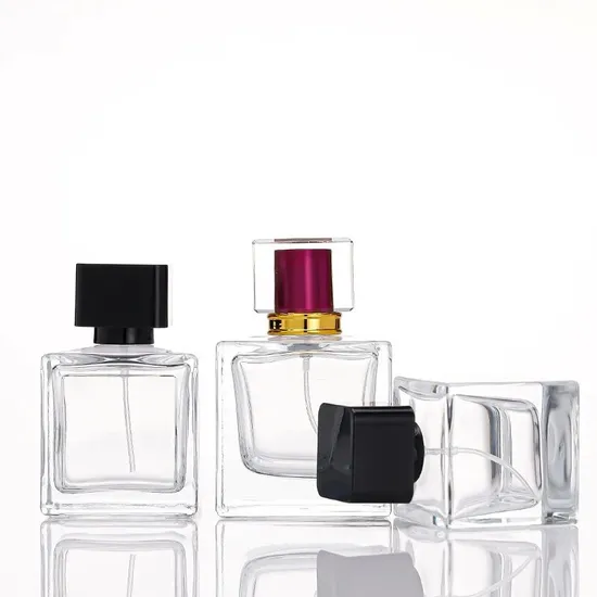 Wholesale Empty Luxury Square Transparent 100ml Glass Spray Bottles