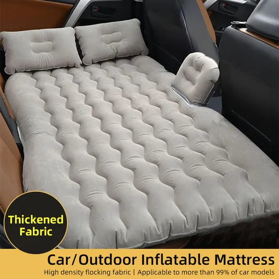 Inflatable Camping Car Mattress Travel Inflatable Car Airbed Outdoor SUV Air Mattress Car Sleeping Mattress