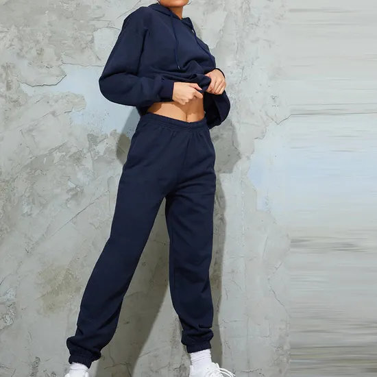 Wholesale Blank Jogger Suit Designer Cotton Oversized Womens Tracksuit Set
