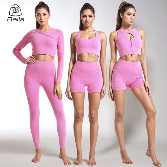 Custom Design Women Gym Activ Wear Fitness Clothing High Waist Sport Pants Seamless 2 Piece Fitness Gym Wear Yoga Sets