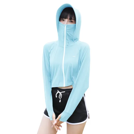 Loose Anti UV Apparel Solid Sunscreen Coat UV Protection Short Outdoor Jacket Cycling Fishing Lightweight Jacket Windbreake
