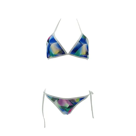 Wholesale Sexy Two Pieces Bikini Set Solid Swimsuit Mature Women Sexy Bikinis Beachwear Swimwear