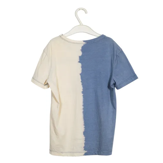 100% Cotton Tie Dye Print Round Collar Loose Short Sleeve Tee for Boys