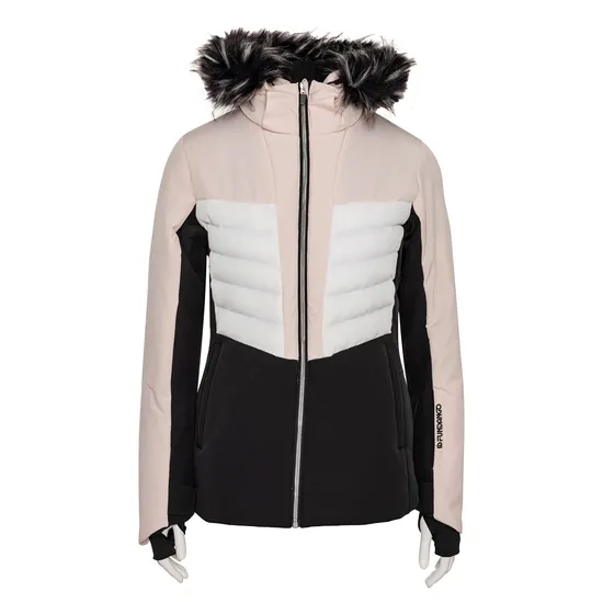 Women′s Fur-Lined Waterproof Ski Jacket for Outdoor Warm Winter Jacket