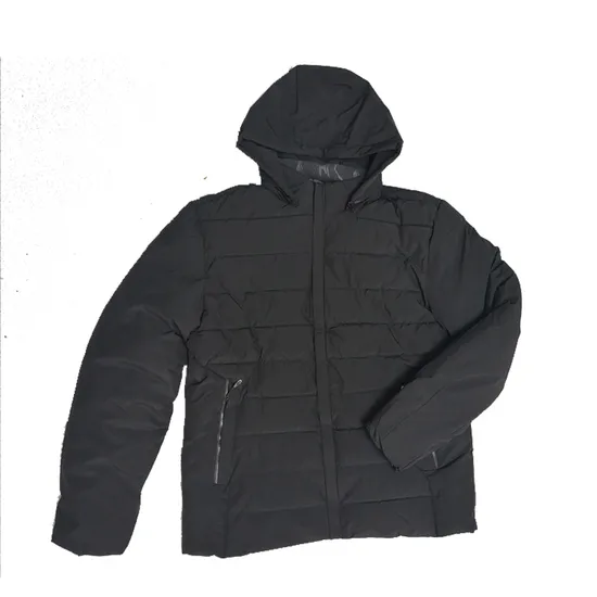 Cheap Price Warm and Cozy Thick Quilted Man′s Padded Jacket with Hood for Winter Size XL