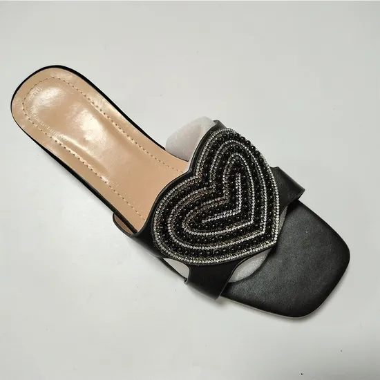 Factory Wholesale High Quality Fashion Slippers with Diamond for Ladies