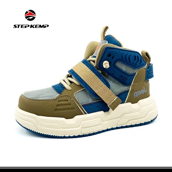 Children High-Top Cool Fashion Non-Slip School Sporst Skateboard Shoes Ex-24s4128