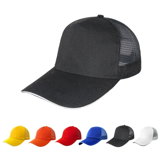 Wholesales Promotional 5 Panel Blank Mesh Baseball Cap Embroidery Sublimation Print Custom Logo Advertising Trucker Hat