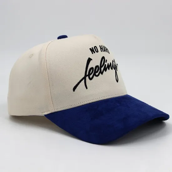 Factory Comfortable Cotton Leisure Flat Brim Embroidery Baseball Cap with Front and Side Embroidery