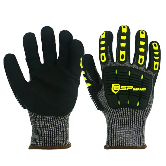 TPR Mechanic Cut Resistant Work Safety Impact Gloves
