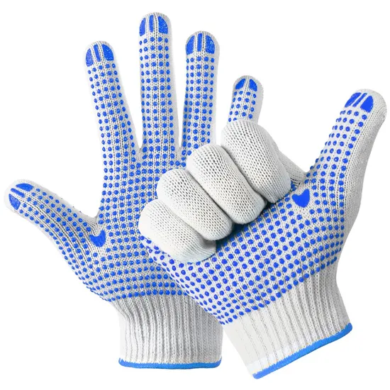 Topwin Wholesale Labor Safety Work Guante Industrial Construction Hand Protective PVC Dotted Cotton Knitted Gloves