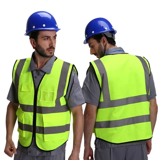 New Reflective Safety Vest Men′ S and Women′ S High Visibility Seat Belt Zipper Front Compliant with ANSI/Isea Factory Price