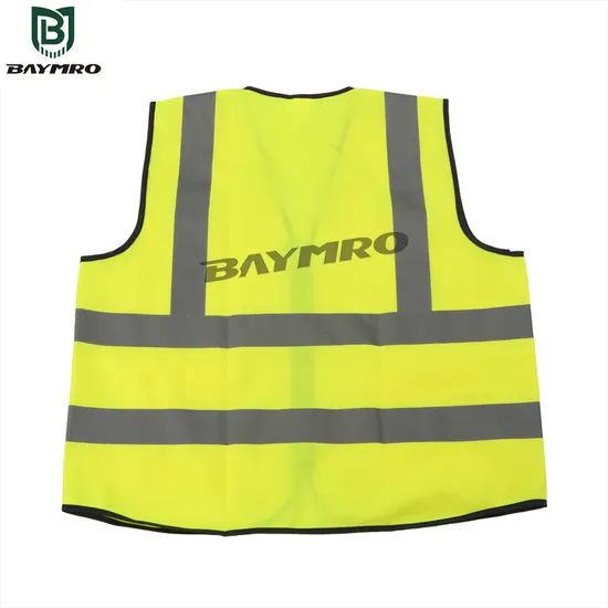 PPE Supplier Reflective Vest Protective Safety Vest Yellow Zipper Design Vest Free Sleeve Vest