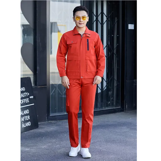 Factory Custom Logo Safety Fashion Men Women Worker Uniform Jacket Suits Set