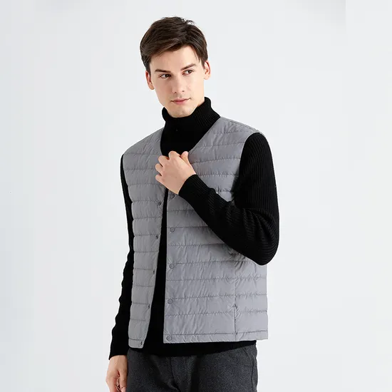Windproof Short Light Weight Down Vest with 100% Nylon / Polyester