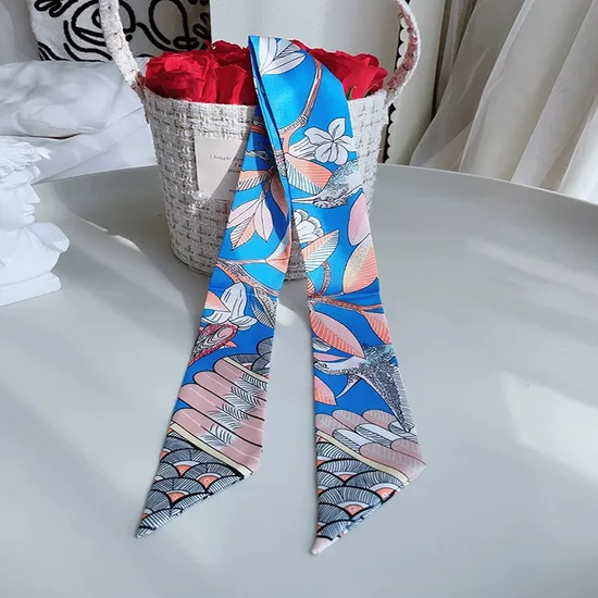 Silk Twilly Scarf 100%Mulberry Silk