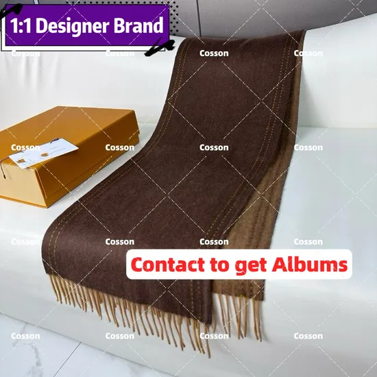 Designer 1: 1 Replica Online Store 5AAA Mirror Imitation Wholesale Women Original Fashion Silk Scarf Cotton Scarf Luxury Brand Cashmere Wool Scarf with Full Box