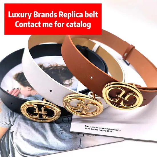 Fashion Promotional Wholesale Hot Sale Replica Online Store Fashion Factory Luxury Brand Desigenr Conchos Genuine Leather Man Belt