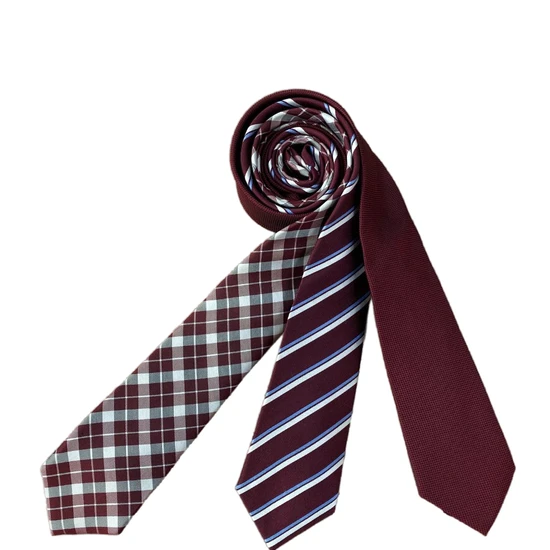 Check Design Silk Woven Jacquard Ties