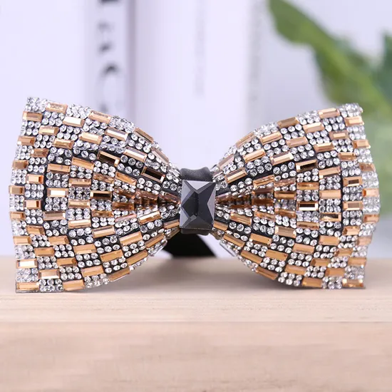 Clothing Accessories Colorful Rhinestone Bow Tie for Men Business Suit