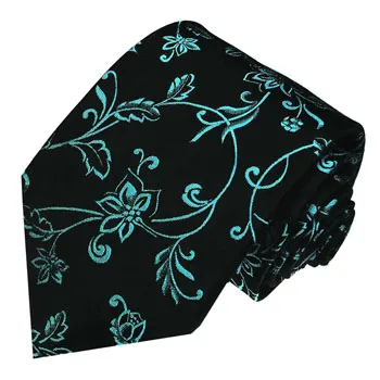 New Fashion Green Rose Flower Design Men′s Silk Ties