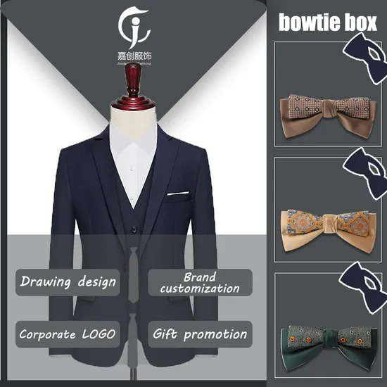 Unique Men′s Business Bowtie with Christmas Silk Print Design