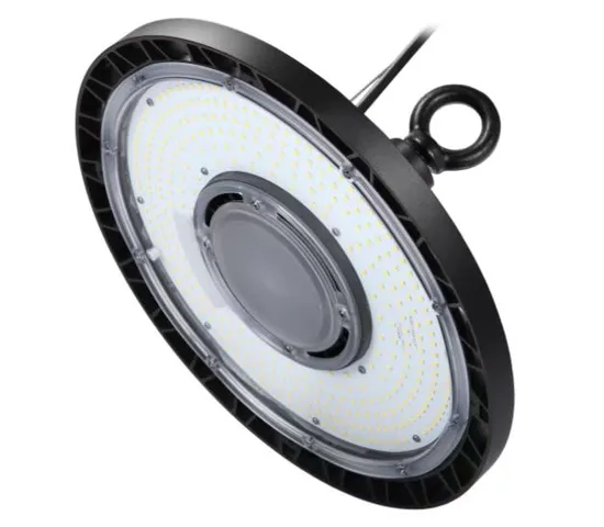 100-240V UFO LED High Bay Light 5000K Dimmable 100W 150W 200W Warehouse Industrial Light Wet Location Light