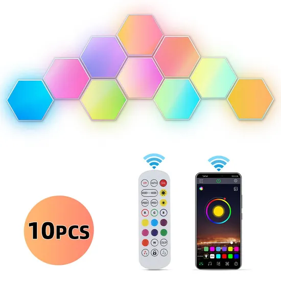 DIY Creative Decoration Wall Lampled Hexagonal Lamps LED Night Light