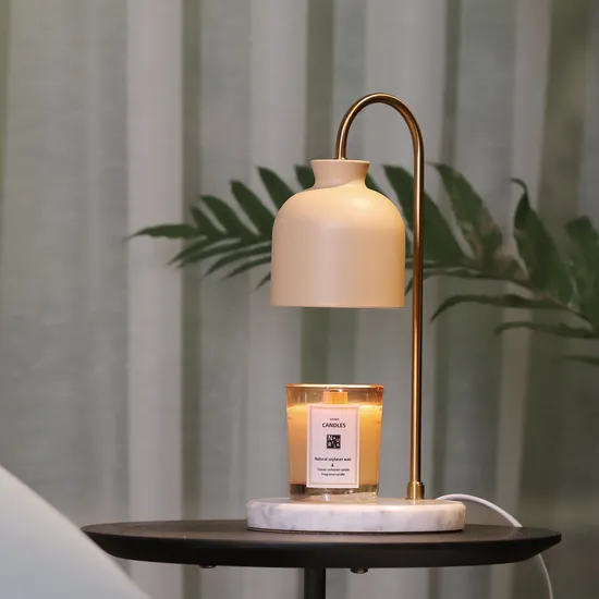 Modern Ins Style Electric Candle Warmer Lantern Marble Wax Melting Table Lamp
