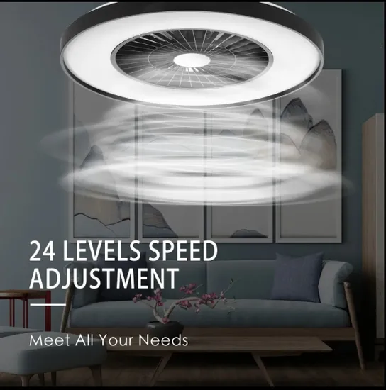 Remote Control LED Fan with Stylish Black Cover for Living Room Ceiling Fans with Light