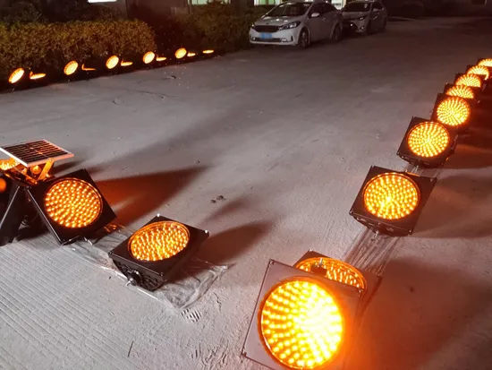 300mm Solar Warning Light Red Yellow Flashing Traffic Signal LED Warning Light