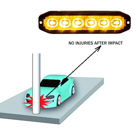 LED Lighthead Silicon Bendable LED Warninglight ECE R65 Flash Light Super Slim Single Dual Color Flexible Lighthead for Vehicles Like Trucks, Ambulance