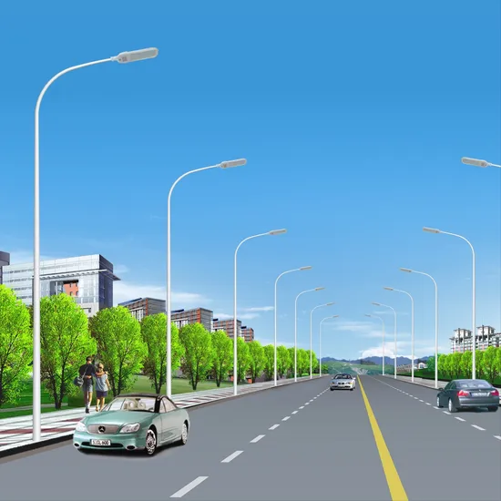 Line Construction 6m 7m 8m Street Light Pole Parking Lot Manufacturer