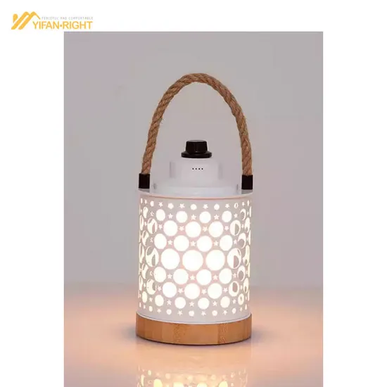 Retro Ring Hemp Rope Portable Dimmable LED Camping Light