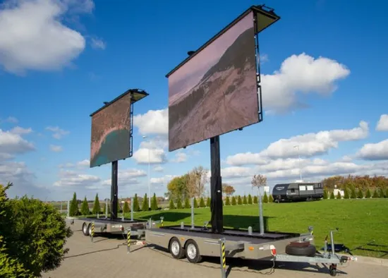 629kg P4 Outdoor Quick Assemble Solor LED Display Trailer with Solor Panel 2240mm*1280mm