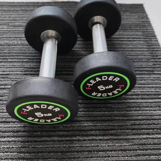SGS Factory Wholesale Custom Logo Commercial Strength Training Gym Equipment Urethane Fixed TPU Coated Round Dumbbell