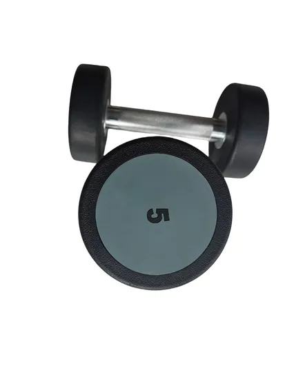 SGS Factory Custom Logo Urethane Crossfit Training PU Coated Round TPU Dumbbells