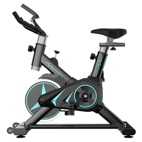 Heavy-Duty Belt Drive Indoor Cycling Bike, Quiet Flywheel Stationary Bike with LCD Monitor for Home Gym