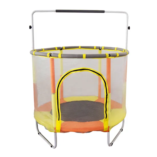 48′′ 55′′ Outdoor Indoor Kids Fitness Jumping Trampoline with Safety Protection Net and Basketball Hoop