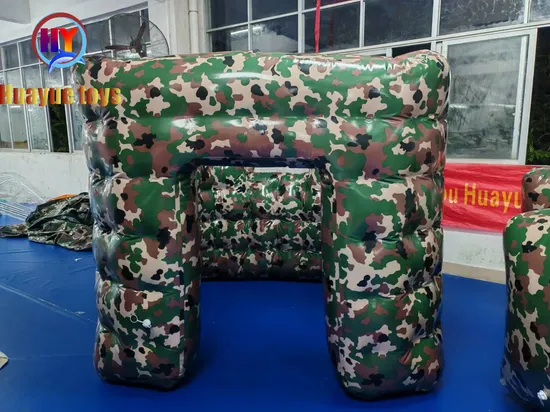 Factory Directly Supply Customized PVC Camouflage Bunker Inflatable Paintball Bunker Castle Model Shooting Bunker Paintball Bunker Inflatable Bunker