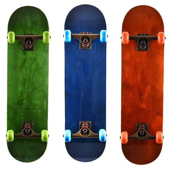 OEM 100% Canadian Maple Wood Laser Logo Street Cruiser Longboard Skateboard