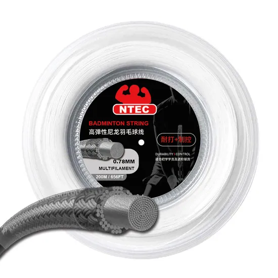 White 0.65mm Badminton Racket Stringing with Factory Price