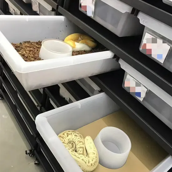 Plastic Ball Python Box Cage Enclosure PP Reptile Tub System Snake Breeding Rack