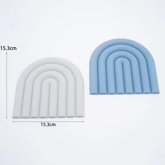 Non Slip Heat Resistant Rainbow Silicone Trivet Mat Pot Holder
