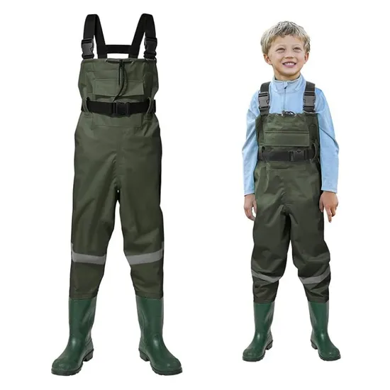 Comfortable Children’ S Windproof Wader Outfit with Adjustable Straps for Secure Fit
