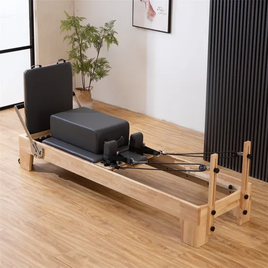 Fitness Equipment Commercial Pilates Studio White Maple Wood Pilates Reformer Equipment Reformer Pilates
