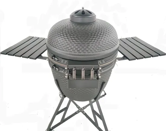 Large Size Egg Grill in Grey for Charcoal Cooking Adventures