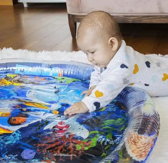 Extra Large Multi-Stage Activity Center Water Inflatable Mat for Infants Toddlers Boys Girls